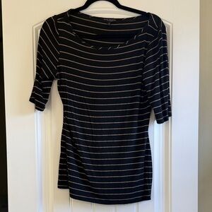 Black Top with Cream Stripes
